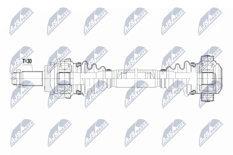 NTY NPWBM037 ПОЛУОСЬ BMW X1 09- /REARRIGHT/
