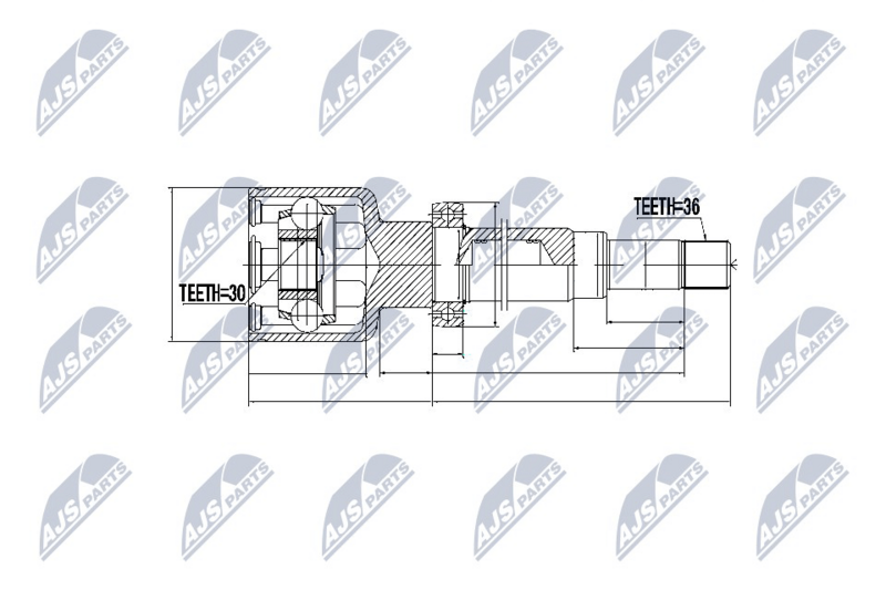 NTY NPWFR043 Шрус: FORD TRANSIT 2.2TDCI