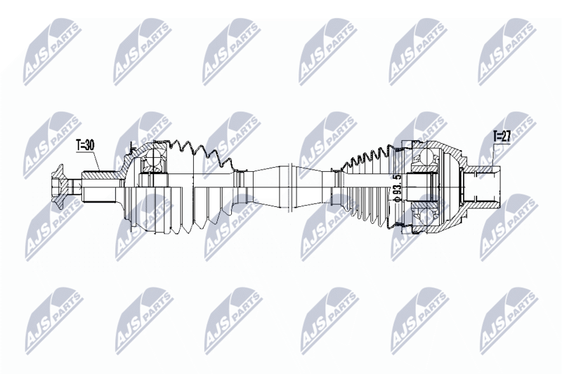 NTY NPWME064 Полуось правая MERCEDES W176