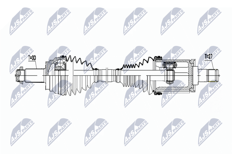 NTY NPWBM039 ПОЛУОСЬ BMW X5 06-, X6 06-