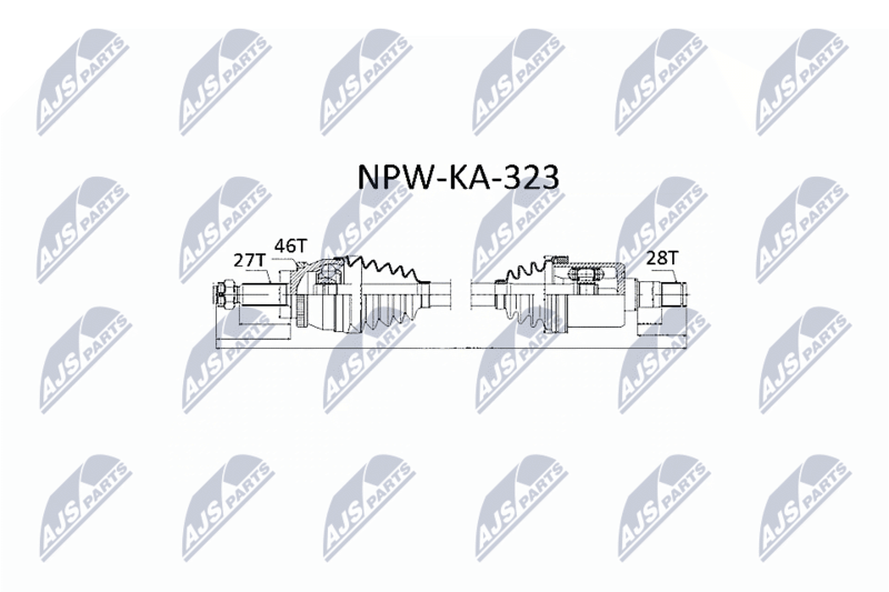 NTY NPWKA323 Приводной вал