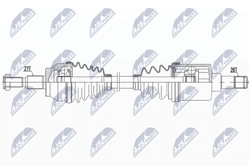 NTY NPWFR129 ПОЛУОСЬ FORD FOCUS III ST 2.0T