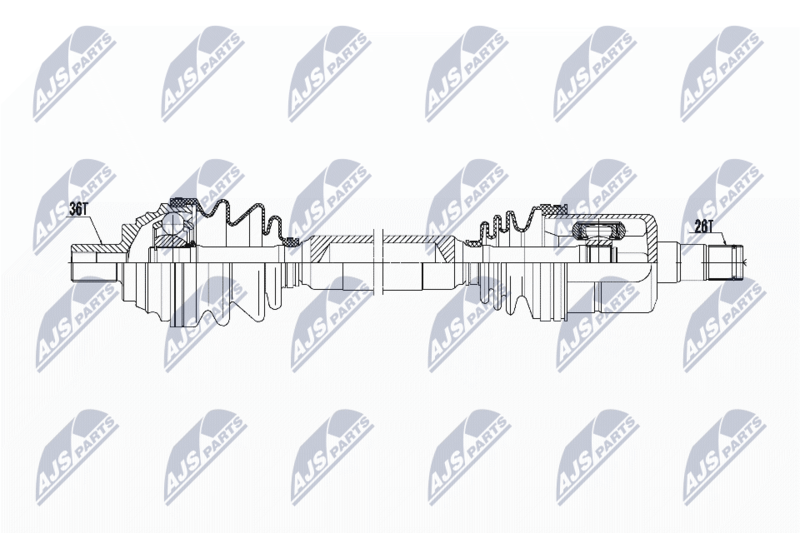 NPW-VW-053 ПОЛУОСЬ VW ENF. 1.6, 2.0FSI