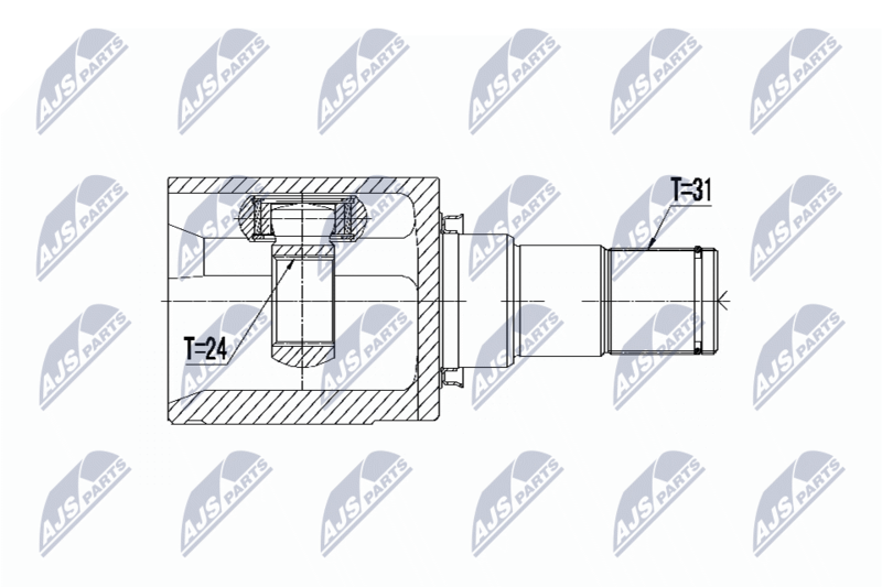NTY NPWMZ049 Шрус: MAZDA 6 2.0 12-16, CX-5