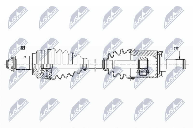 NTY NPWBM151 ПОЛУОСЬ BMW X3 E83 04-08