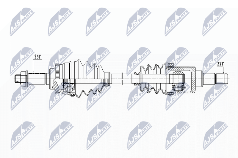NTY NPWSU031 ПОЛУОСЬ SUZUKI SWIFT 1.3,1.3