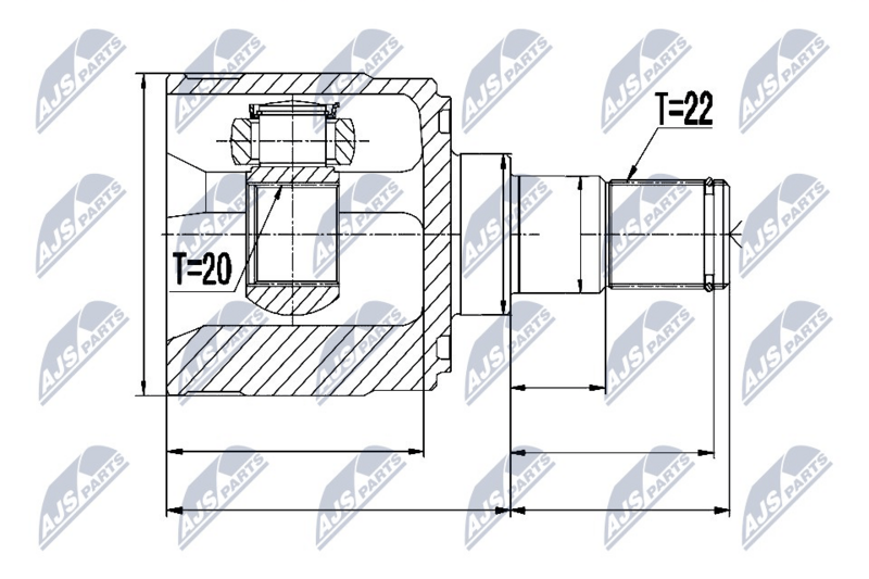 NTY NPWKA329 ШРУС НАРУЖНЫЙ KIA PICANTO 1.0,