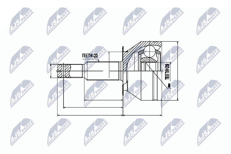 NTY NPZNS063 ШРУС НАРУЖНЫЙ NISSAN