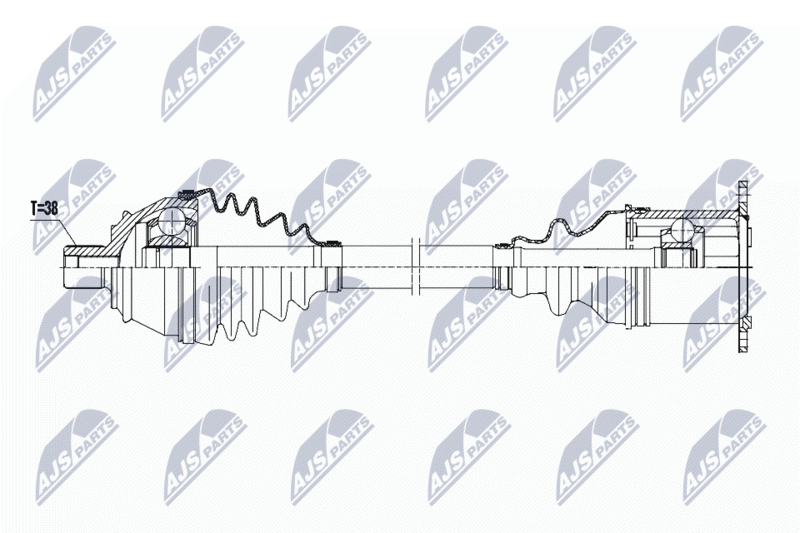 NTY NPWAU023 Полуось Audi A6