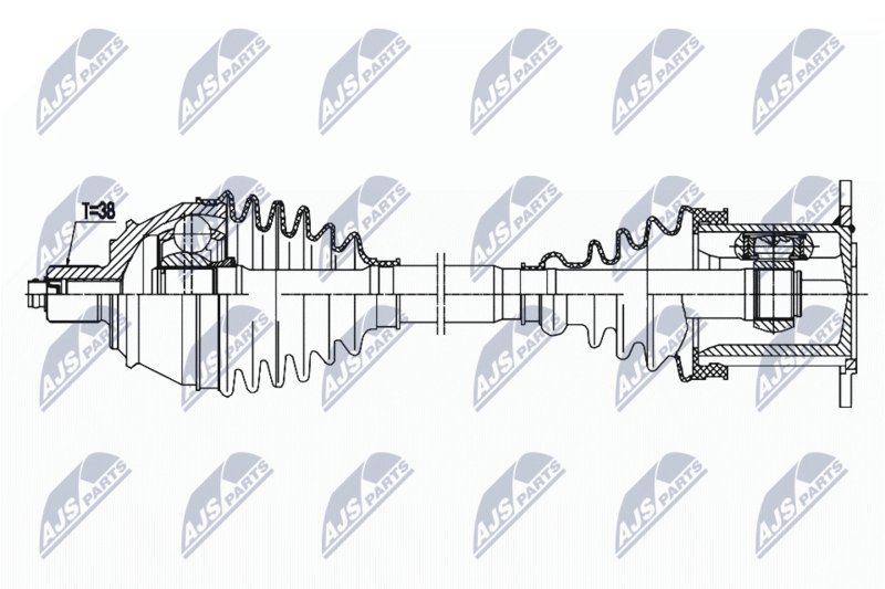 NTY NPWAU034 Привод VW Phaeton AUDI A8