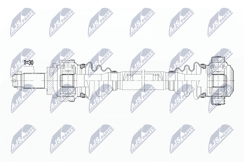 NPW-BM-038 ПОЛУОСЬ BMW X1 09 /ЗАД,ЛЕВ/