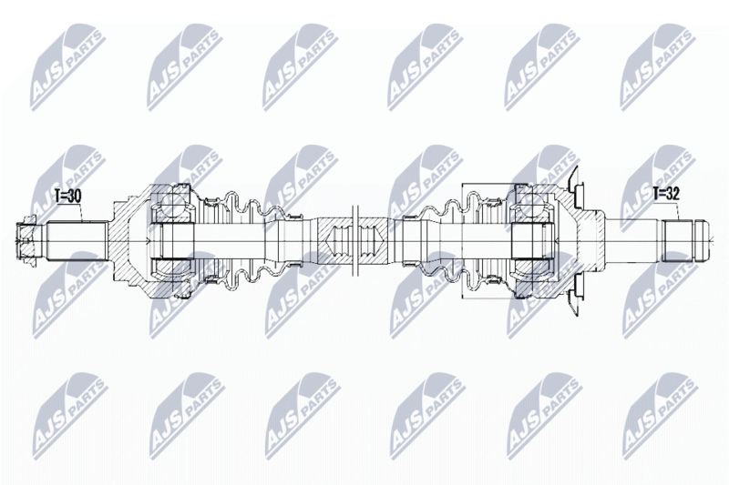 NPW-BM-042 ПОЛУОСЬ BMW 5GT 09 , 6 10 , 7