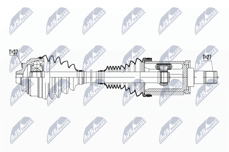 NTY NPWBM045 Полуось BMW F01/07 передняя