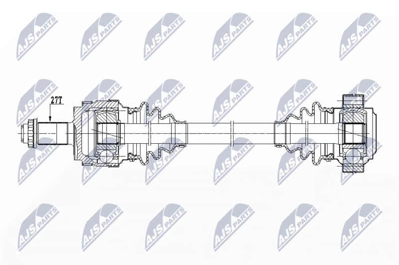 NTY NPWBM148 ПОЛУОСЬ BMW 1 E81,E82,E87,E88