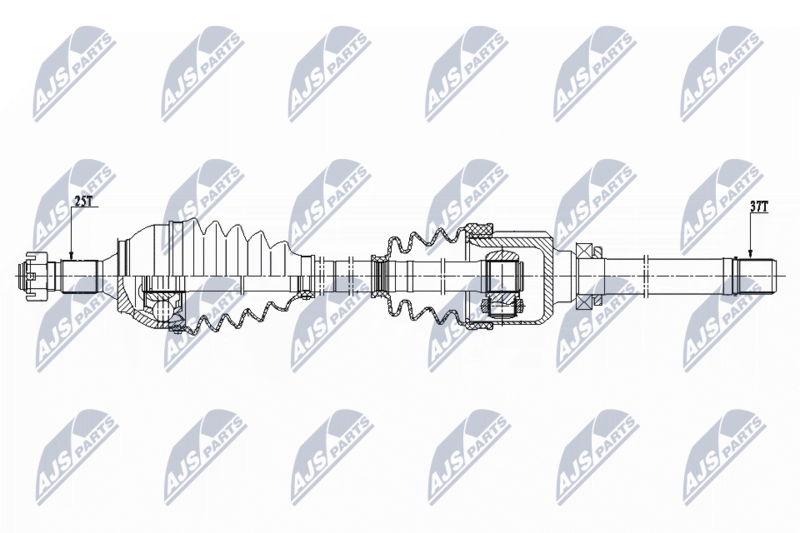NTY NPWCT081 Полуось Citroen C4 II, DS4 11