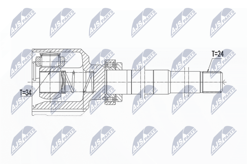 NTY NPWCT058 ШРУС НАРУЖНЫЙ CITROEN C3 II