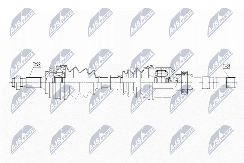 NTY NPWCT073 ПОЛУОСЬ CITROEN C4