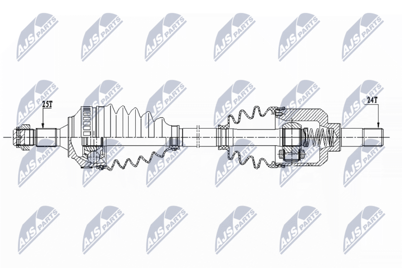 NTY NPWCT075 Полуось psa partner, berlingo,