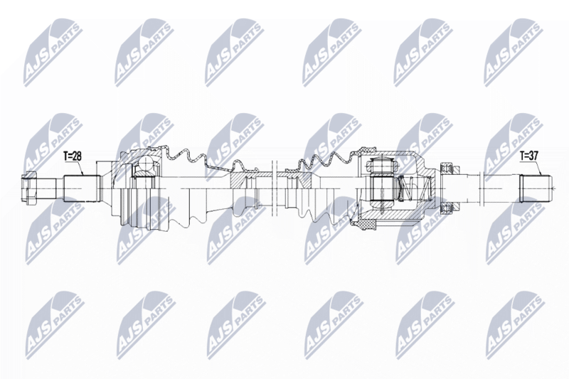 NTY NPWCT097 Полуось psa 508, 3008, 5008,