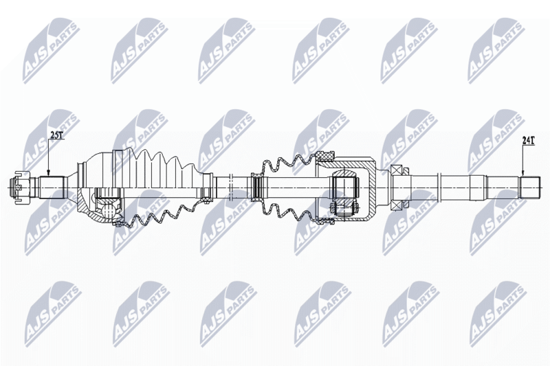 NTY NPWCT079 Полуось: CITROEN C3 II/III/C3