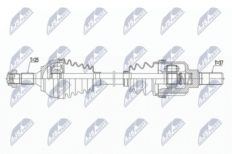NTY NPWCT101 NPW-CT-101 Полуось CITROEN C3