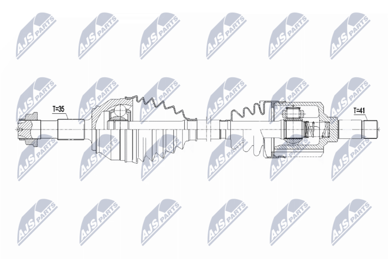 NTY NPWCT117 Полуось CITROEN JUMPER 2.0HDI