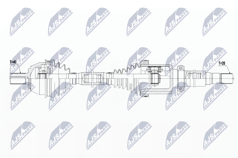 NPW-FR-080 ПОЛУОСЬ FORD ENG.2.0TDCI