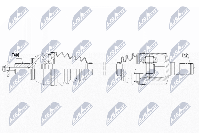 NPW-FR-096 Полуось FORD ENG. 2.0TDCI