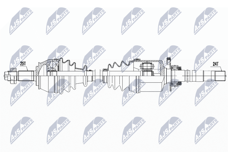 NPW-FT-020 Полуось Fiat 1.3JTD Grande