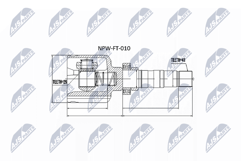 NPW-FT-010 ШРУС НАРУЖНЫЙ FIAT