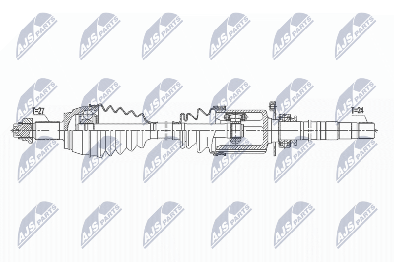 NPW-FT-041 Полуось FIAT 500X 1.6,1.6D