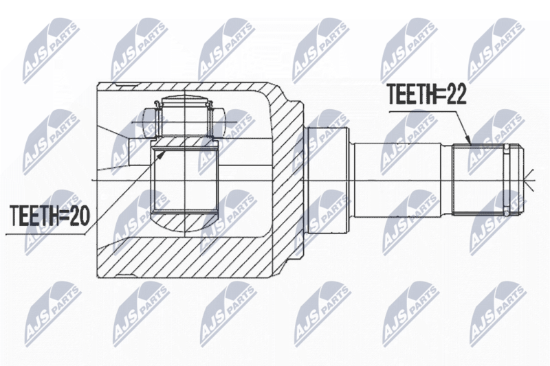 NPW-FT-061 Шрус: FIAT PANDA 0.9,1.2 12 ,