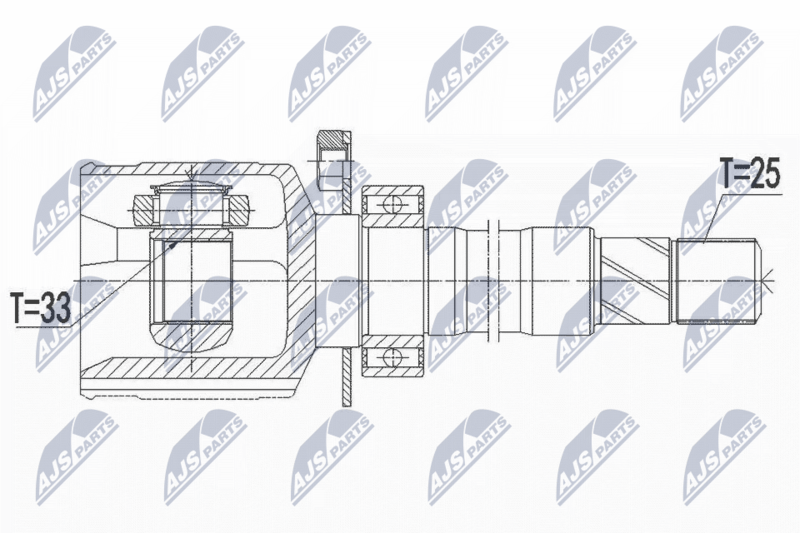 NPW-FT-046 Шрус: FIAT GRANDE PUNTO 1.6D