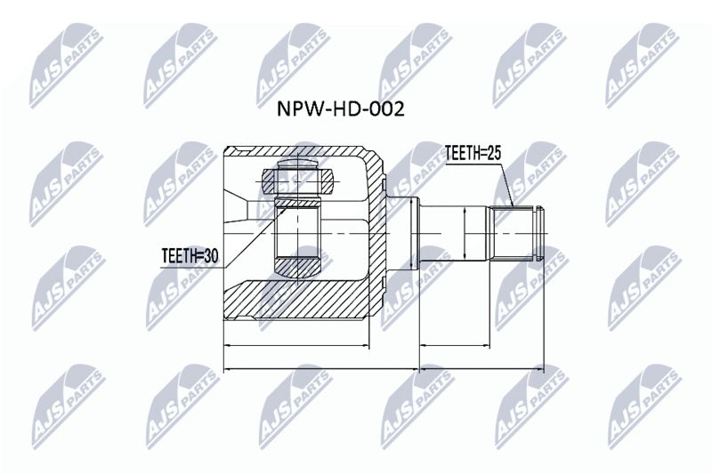 NTY NPWHD002 ШРУС внутр. к-кт Honda Civic