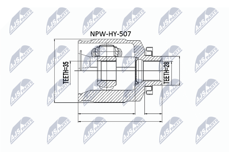 NPW-HY-507 ШРУС НАРУЖНЫЙ HYUNDAI SANTA FE