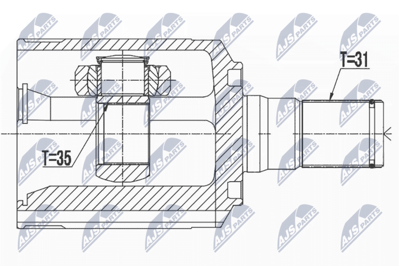 NPW-HY-525 ШРУС HYUNDAI SANTA FE 12 15,