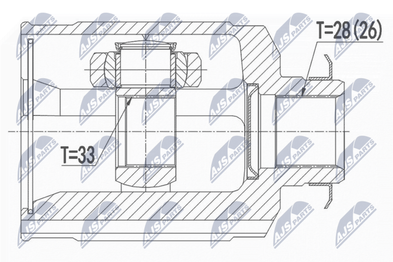 NPW-HY-544 ШРУС внутр. к кт HYUNDAI SANTA