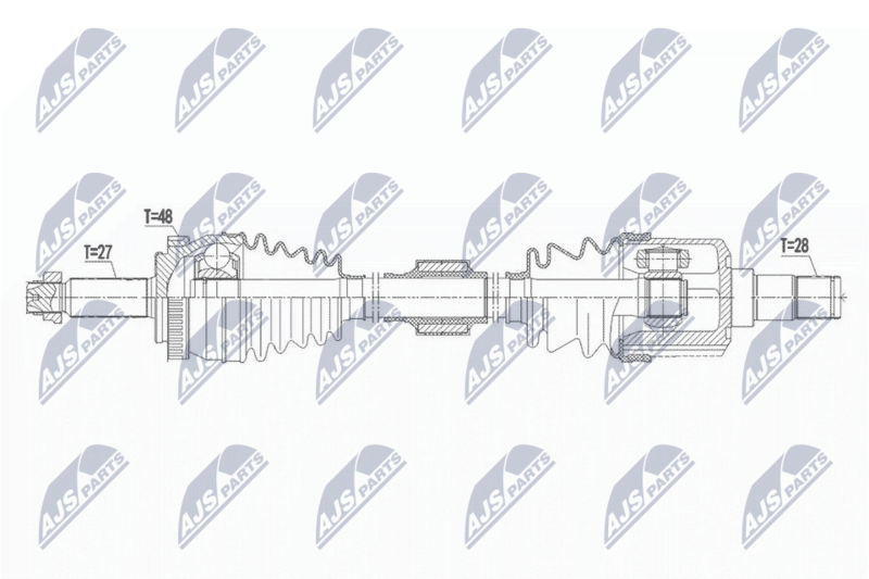 NPW-HY-571 Полуось: HYUNDAI I40 1.7CRDI