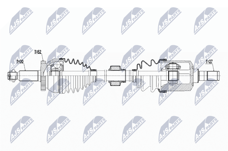 NTY NPWHY565 ПОЛУОСЬ HYUNDAI SANTA FE I