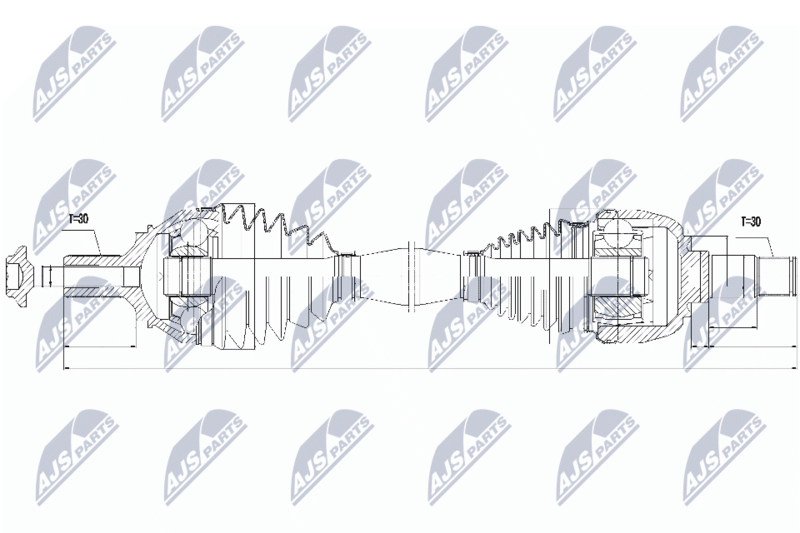 NTY NPWME046 полуось MERCEDES 160CDI-220CDI