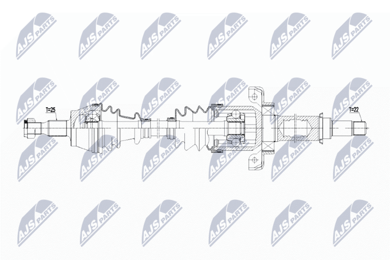 NTY NPWME108 ПОЛУОСЬ MERCEDES A W169