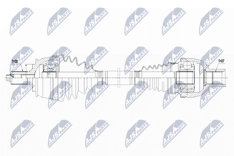 NTY NPWME114 ПОЛУОСЬ MERCEDES