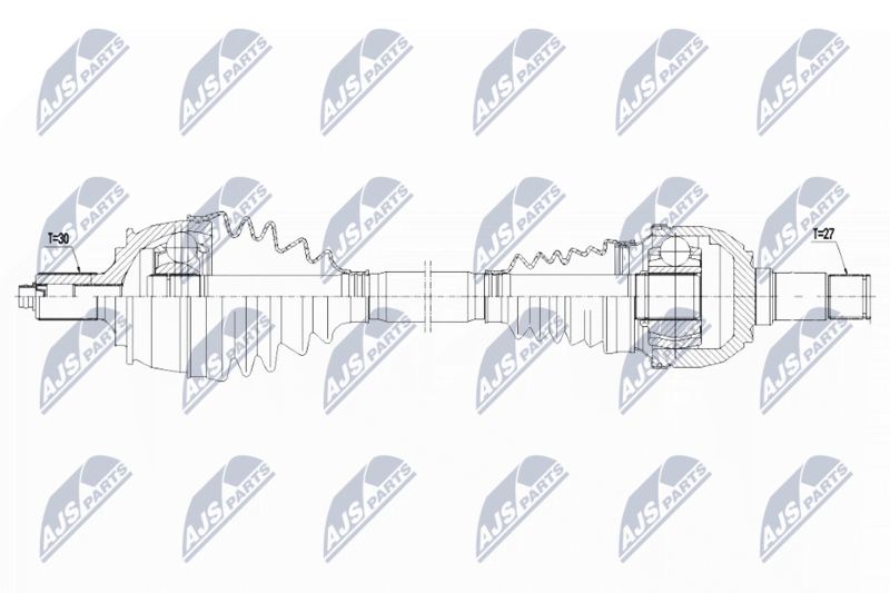 NTY NPWME116 ПОЛУОСЬ MERCEDES