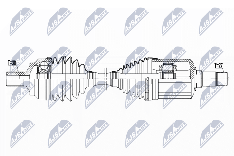 NTY NPWME098 ПОЛУОСЬ MB GLK X204 08-15