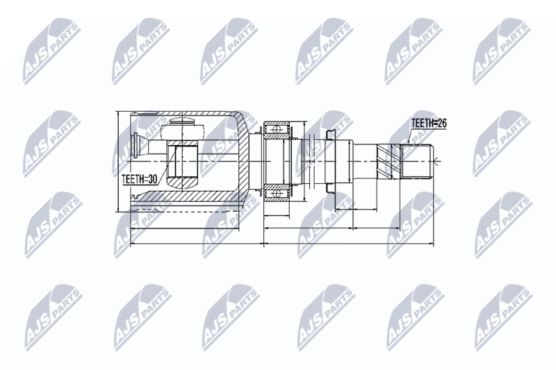 NPW-NS-021 ШРУС НАРУЖНЫЙ NISSAN QASHQAI