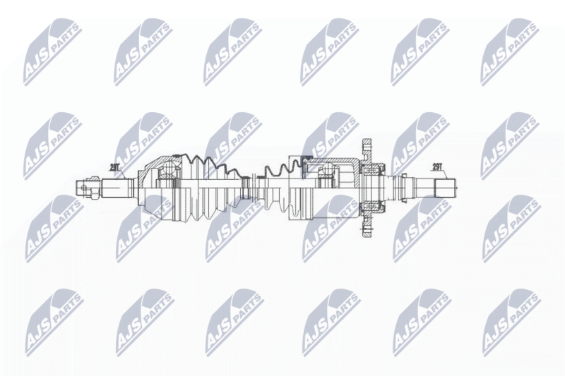 NTY NPWNS041 ПОЛУОСЬ NISSAN QASHQAI 2WD