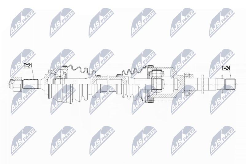 NTY NPWPE047 ПОЛУОСЬ PEUGEOT 208