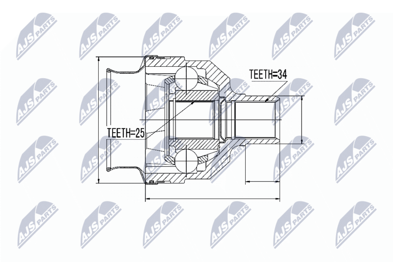 NPW-PL-025 ШРУС НАРУЖНЫЙ OPEL ASTRA H,