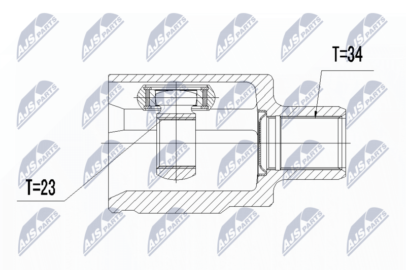 NTY NPWPL030 ШРУС НАРУЖНЫЙ OPEL ASTRA J 1.4