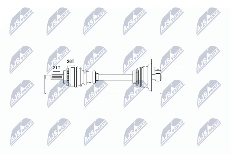 NTY NPWRE013 ПОЛУОСЬ RENAULT CLIO II